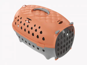 Trasportino da viaggio grigio arancione pastello Modello 3D
