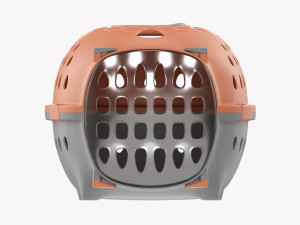 Travel Pet Carrier Gray Orange Pastel Modelo 3D