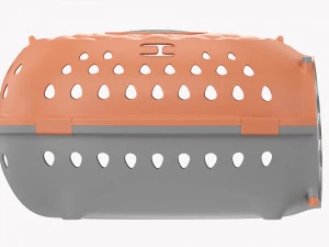 Travel Pet Carrier Gray Orange Pastel 3D Model