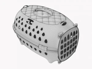 Travel Pet Carrier Gray Orange Pastel 3D Model