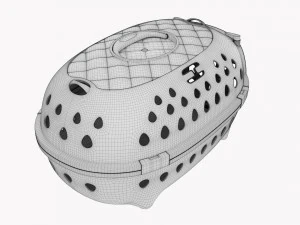 Travel Pet Carrier Gray Orange Pastel 3D Model