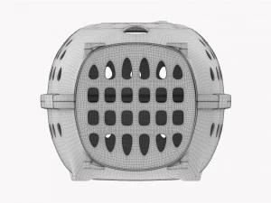 Travel Pet Carrier Gray Orange Pastel 3D Model