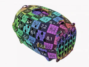 Travel Pet Carrier Gray Orange Pastel 3D Model