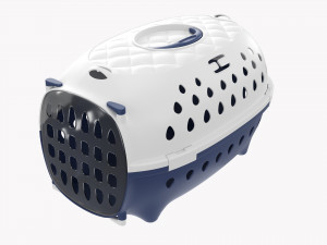 Travel Pet Carrier White Blue Modelo 3D