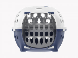 Travel Pet Carrier White Blue Modelo 3D