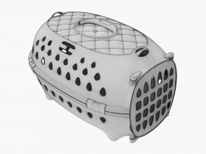 Travel Pet Carrier White Blue Modelo 3D