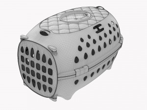 Travel Pet Carrier White Blue Modelo 3D