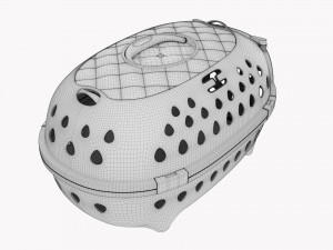 Travel Pet Carrier White Blue Modelo 3D