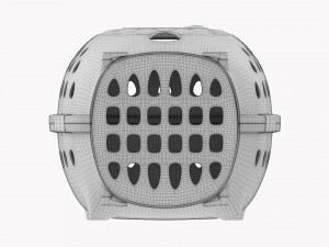Travel Pet Carrier White Blue Modelo 3D
