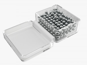 Air pistol bullet box open 3D Model