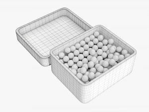 Air pistol bullet box open 3D Model