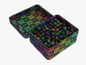 Air pistol bullet box open 3D Model