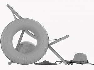 Beach Composition 01 Red 3D Model