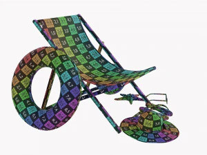 Beach Composition 01 Red 3D Model