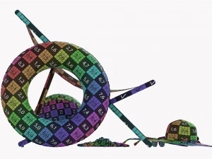 Beach Composition 01 Red 3D Model