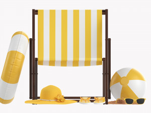 Beach Composition 01 Yellow 3D Model