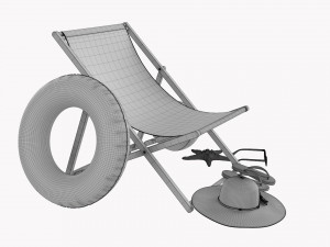 Beach Composition 01 Yellow 3D Model