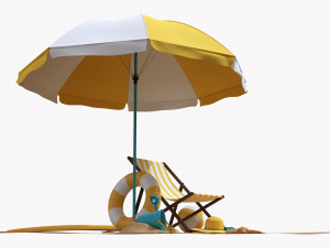 Beach Composition 02 3D Model