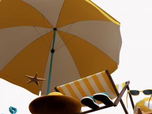 Beach Composition 02 3D Model