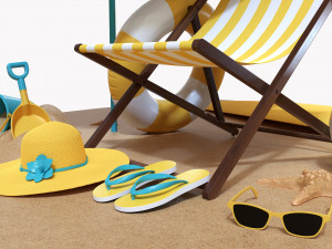 Beach Composition 02 3D Model