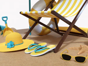 Beach Composition 02 3D Model
