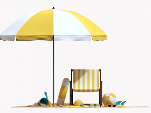 Beach Composition 02 3D Model