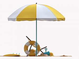 Beach Composition 02 3D Model