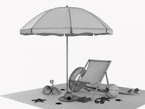 Beach Composition 02 3D Model