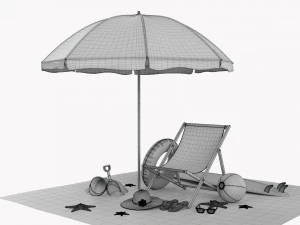 Beach Composition 02 3D Model