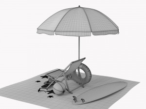 Beach Composition 02 3D Model