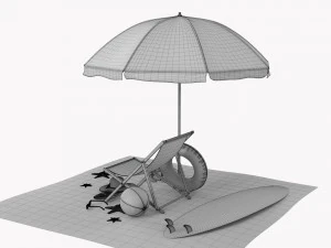 Beach Composition 02 3D Model