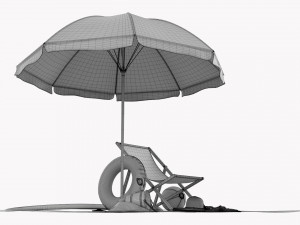 Beach Composition 02 3D Model