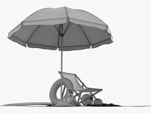 Beach Composition 02 3D Model