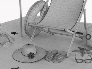Beach Composition 02 3D Model