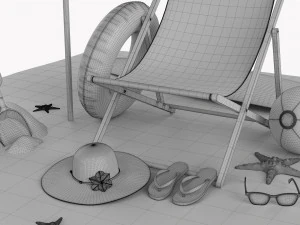 Beach Composition 02 3D Model