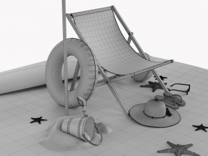 Beach Composition 02 3D Model