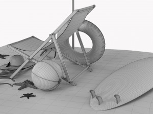 Beach Composition 02 3D Model