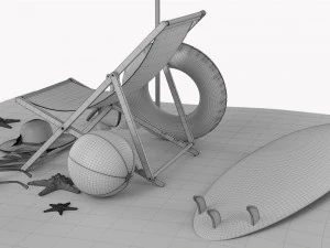Beach Composition 02 3D Model