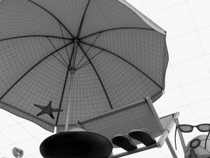 Beach Composition 02 3D Model