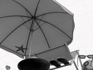 Beach Composition 02 3D Model