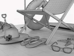 Beach Composition 02 3D Model