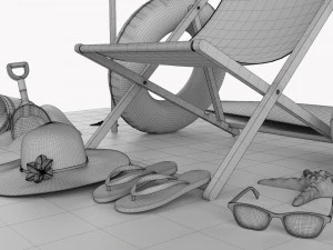 Beach Composition 02 3D Model