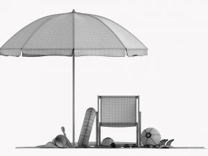Beach Composition 02 3D Model