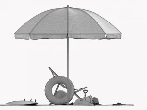 Beach Composition 02 3D Model
