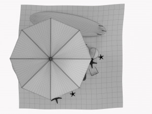 Beach Composition 02 3D Model