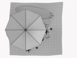 Beach Composition 02 3D Model