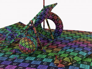 Beach Composition 02 3D Model