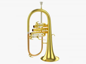 Mosiężny dzwonkowy flugelhorn Model 3D