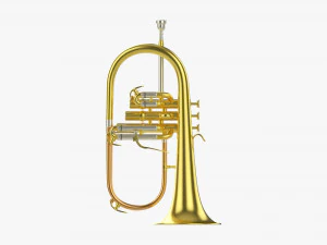 Brass Bell Flugelhorn 3D Model