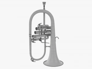 Brass Bell Flugelhorn 3D Model